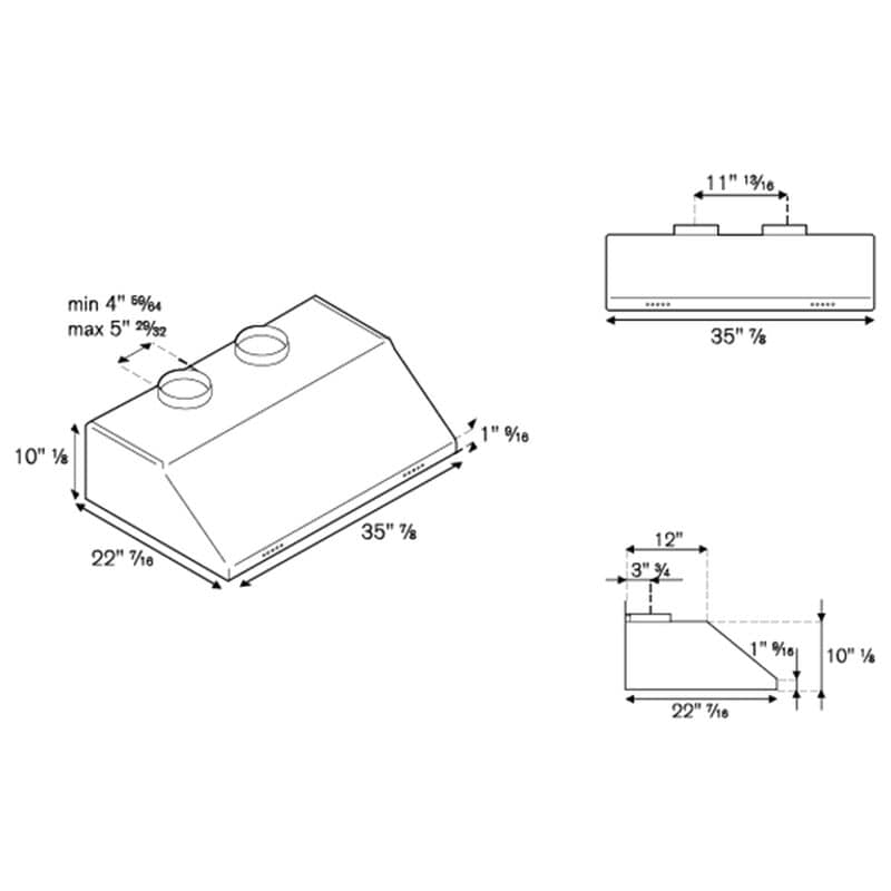 Bertazzoni Professional Series 36 in. Ducted Canopy Pro Style Style Range Hood with 1200 CFM, 3 Fan Speeds & 4 LED Lights - Stainless Steel, , hires