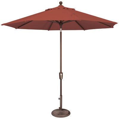 SimplyShade Catalina 9' Octagon Push Button Market Umbrella in Solefin Fabric - Henna | SSUM929D2407