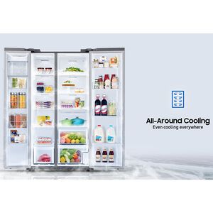 Samsung 36 in. 22.6 cu. ft. Smart Counter Depth Side-by-Side Refrigerator - Fingerprint Resistant Stainless Steel, Fingerprint Resistant Stainless, hires