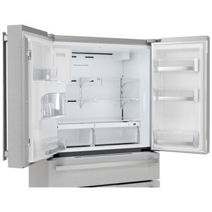Sharp 36 in. 21.6 cu. ft. Counter Depth 4-Door French Door Refrigerator with Ice & Water Dispenser - Stainless Steel, , hires