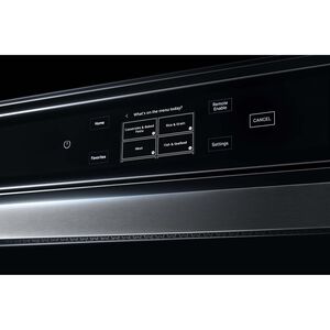 JennAir Noir 24 in. 1.3 cu. ft. Smart Steam Electric Single Wall Oven with True European Convection - Floating Glass Black, , hires