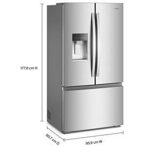 Whirlpool 36 in. 23.4 cu. ft. Smart Counter Depth French Door Refrigerator with Ice & Water Dispenser - Fingerprint Resistant Stainless Steel, , hires