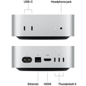 Apple - Mac mini Desktop - Latest Model - M4 chip - Built for Apple Intelligence - 16GB Memory - 512GB SSD - Silver, , hires