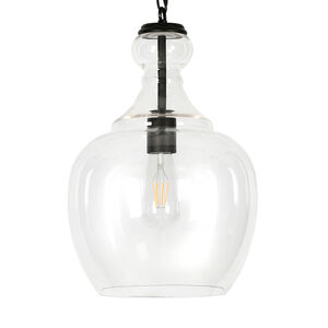 Hudson & Canal Westford Pendant Blackened Bronze and Clear Glass, , hires