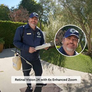 Ring - Wired Doorbell (newest model) Retinal 2K with wide-angle video, up to 6x Enhanced Zoom, and Two-Way Talk - Speckled Grey, , hires