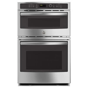 GE 27 in. 6 cu. ft. Electric Oven/Microwave Combo Wall Oven With Self Clean - Stainless Steel, Stainless Steel, hires