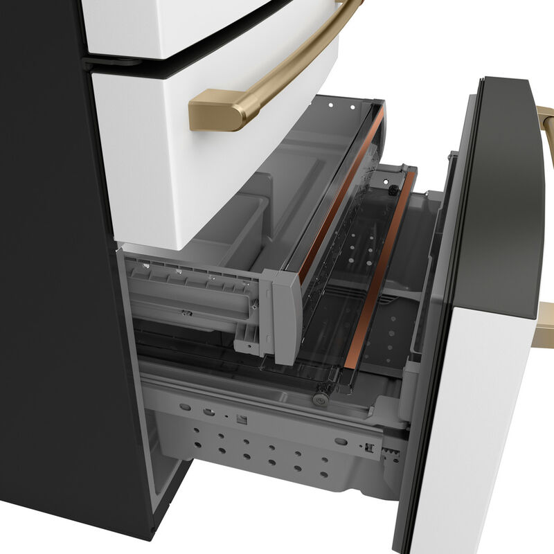 Cafe 36 in. 28.7 cu. ft. Smart 4-Door French Door Refrigerator with Internal Water Dispenser - Matte White, , hires