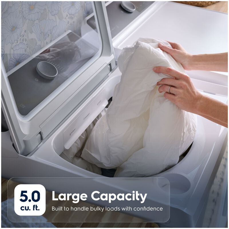 Electrolux 400 Series 27 in. 5.8 cu. ft. Top Load Washer with Agitator & LuxCare Wash System - White, , hires