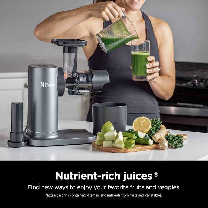 Ninja NEVERCLOG Cold Press Juicer - Machine Gray, , hires