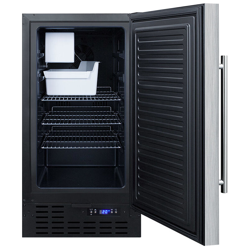 Summit 18 in. Ice Maker with 8 Lbs. Ice Storage Capacity Digital Control - Stainless Steel, , hires