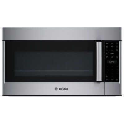 Bosch 800 Series 30 in. 1.9 cu. ft. Over-the-Range Microwave with 10 Power Levels, 385 CFM & Sensor Cooking Controls - Stainless Steel | HMV8054U
