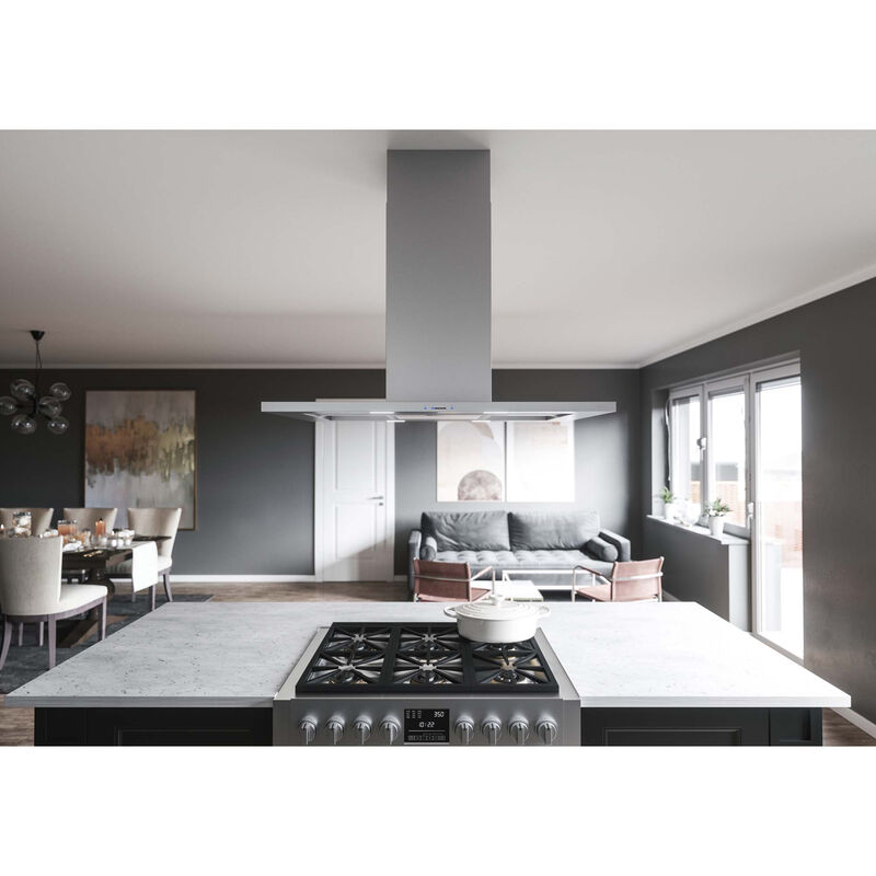 Zephyr 36 in. Convertible Chimney Style Range Hood with 600 CFM, 5 Fan Speeds & 4 LED Lights - Stainless Steel, , hires