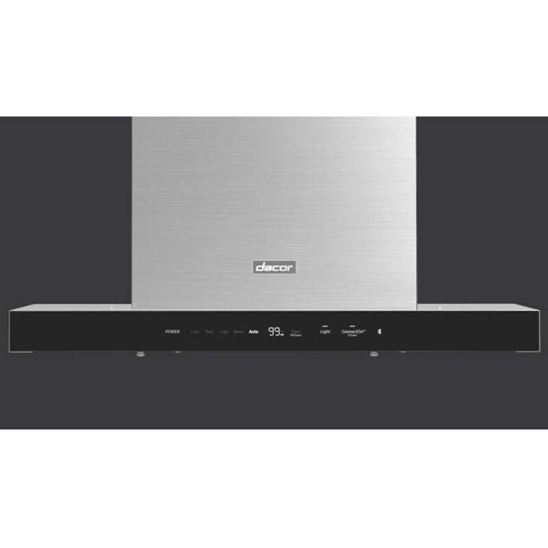 Dacor 30 in. Smart Ducted Chimney Style Range Hood with 600 CFM, 4 Fan Speeds & 1 LED Light - Silver Stainless, , hires
