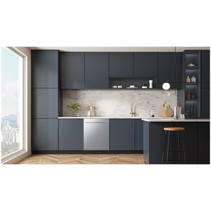 Samsung 24 in. Top Control Flush-Mount Dishwasher with 48 dBA Sound Level, 3rd-Rack & AutoRelease Door Drying - Fingerprint Resistant Stainless Steel, , hires