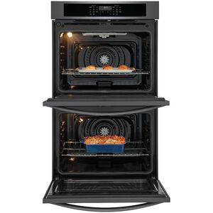 Frigidaire 30 in. 10.6 cu. ft. Top Control Electric Double Wall Oven With Standard Convection - Black Stainless Steel, Black Stainless Steel, hires