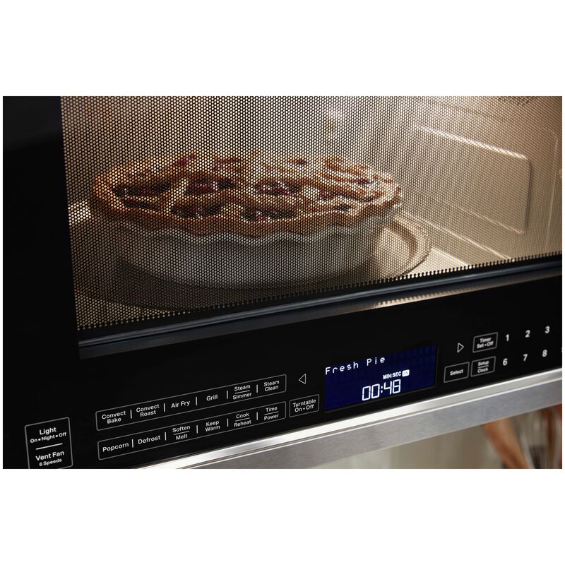 KitchenAid 30 in. 1.9 cu. ft. 1200W Over-the-Range Microwave with 400 CFM, Convection & Sensor Cooking - Stainless Steel, , hires