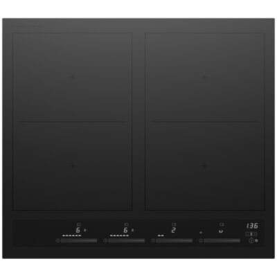 Fisher & Paykel Series 7 24 in. 4-Burner Induction Cooktop with Simmer Burner & Power Burner - Black Glass | CI244ZZDTB5