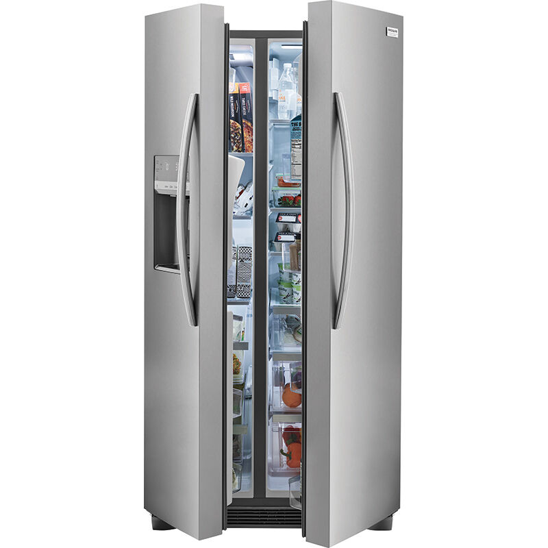 Frigidaire Gallery 33 in. 22.3 cu. ft. Side-by-Side Refrigerator with Ice & Water Dispenser - Stainless Steel, , hires