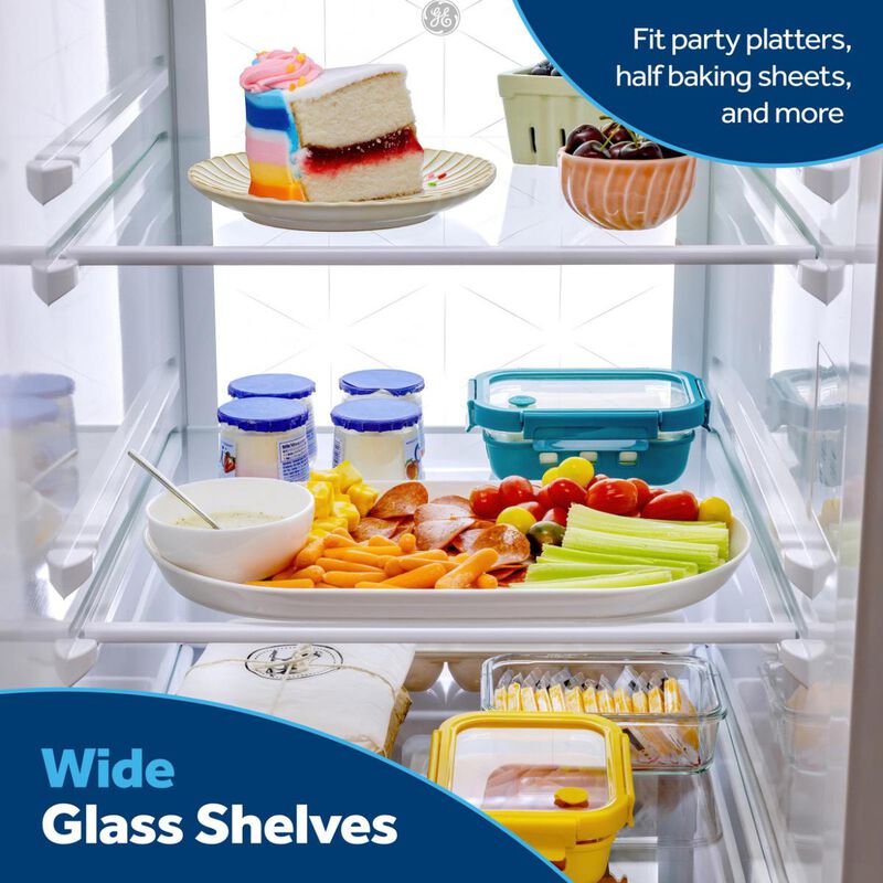 GE 36 in. 23.5 cu. ft. Smart Counter Depth Side-by-Side Refrigerator with Ice & Water Dispenser - Fingerprint Resistant Stainless, , hires