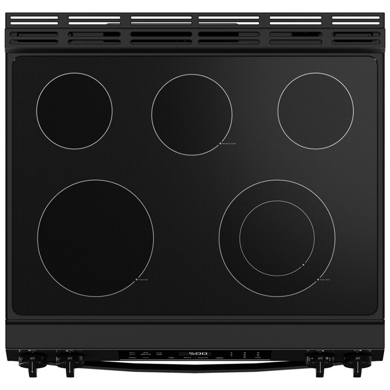 GE 500 Series 30 in. 5.3 cu. ft. Slide-In Electric Range with Radiant Burners - Black, , hires