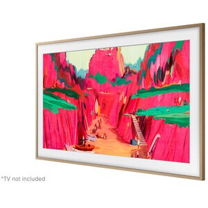 Samsung The Frame 85" Customizable Bezel - Modern Teak Compatible with 2021 - 2025 Frame TVs and 2025 Frame Pro TVs, , hires