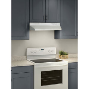 Broan F40000 Series 24 in. Standard Style Range Hood with 2 Speed Settings, 230 CFM & 1 Incandescent Light - White, , hires