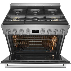 Electrolux 36 in. 4.4 cu. ft. True European Convection Gas Range with 6 Sealed Burners - Stainless Steel, , hires