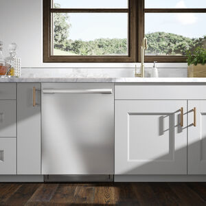 Signature Kitchen Suite 24 in. Top Control Smart Dishwasher with 40 dBa Sound Level, 3rd-Rack & Hybrid Condensing Drying - Stainless Steel, , hires