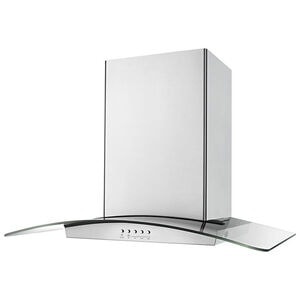 Whirlpool 36 in. Convertible Chimney Style Range Hood with 400 CFM, 3 Fan Speeds & 2 LED Lights - Stainless Steel, , hires