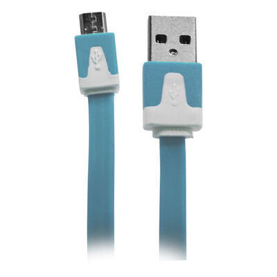 Wireless Gear 3.2' Flat Micro USB Cable - Blue | BL1433
