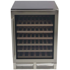 Avanti Designer Series 23 in. Undercounter Wine Cooler with Wood Racks, Single Temperature Zone & 51 Bottle Capacity - Stainless Steel, , hires