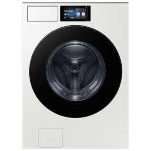 Samsung Bespoke 27 in. 5.3 cu. ft. Smart Stackable Front Load Washer with AI Home, AI OptiWash+, Sanitize & Steam Cycle - Ivory, , hires
