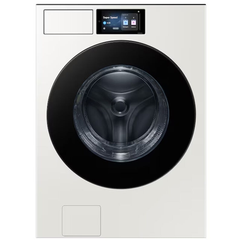 Samsung Bespoke 27 in. 5.3 cu. ft. Smart Stackable Front Load Washer with AI Home, AI OptiWash+, Sanitize & Steam Cycle - Ivory, , hires