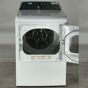 GE Profile 27" 7.4 Cu. Ft. Top Loading Electric Dryer with 10 Dryer Programs, 7 Dry Options, Sanitize Cycle, Wrinkle Care & Sensor Dry - White (Open Box Excellent Condition), , hires