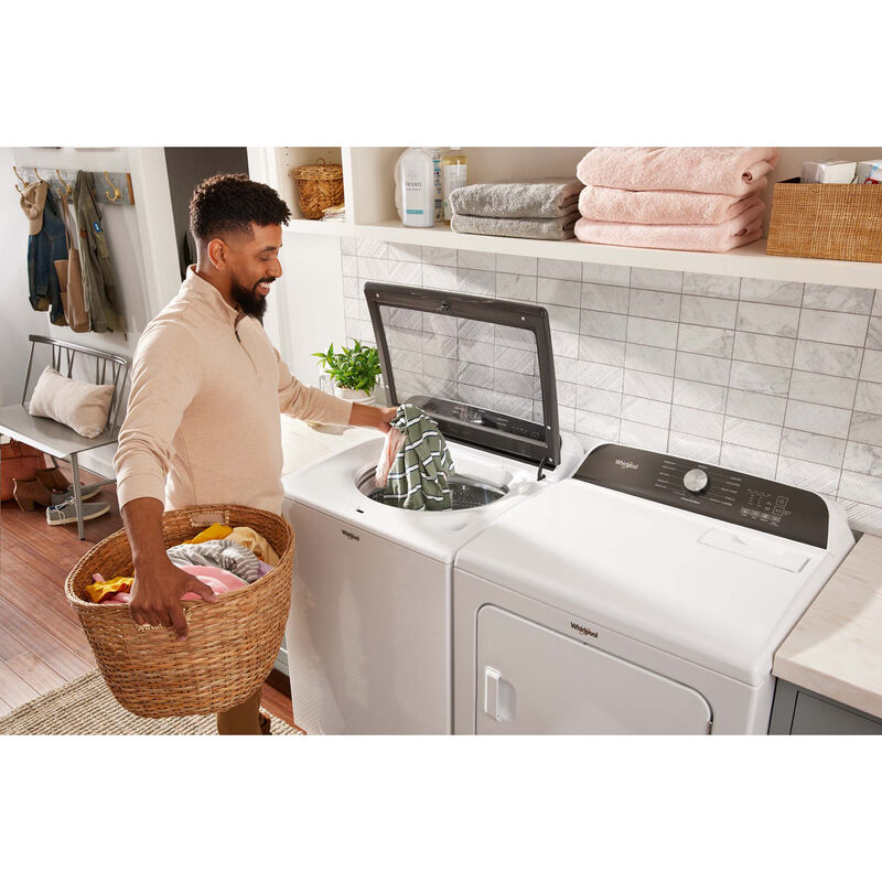 Whirlpool 29 in. 7.0 cu. ft. Electric Dryer with Wrinkle Shield Option, Steam Cycle & Sensor Dry - White, White, hires