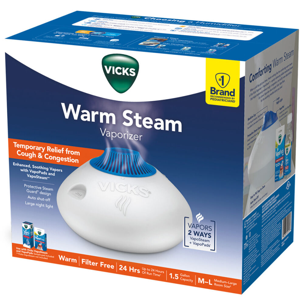 Vicks Warm Steam Vaporizer - White | P.C. Richard & Son