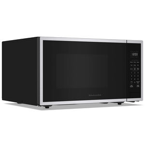 KitchenAid 22 in. 1.6 cu. ft. 1200W Countertop Microwave with Sensor Cooking - Stainless Steel, , hires