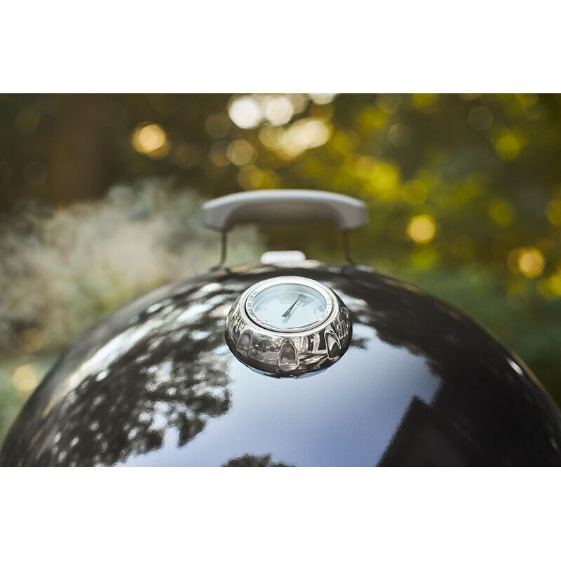 Weber Smokey Mountain 18 in. 2-Rack Charcoal Smoker with Built-In Thermometer - Black, , hires