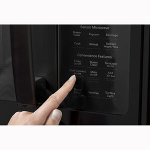 GE Profile 30 in. 1.7 cu. ft. 950W Over-the-Range Microwave with 300 CFM, Convection & Sensor Cooking - Black, Black, hires