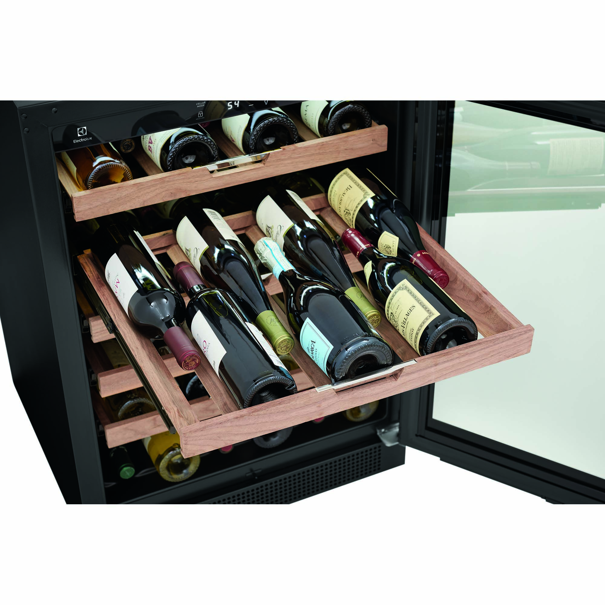 Electrolux 24 in. Freestanding Wine Cooler with Wood Racks, Single
