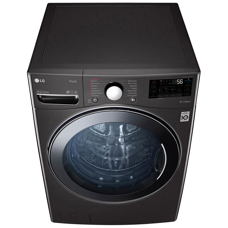 LG 27" Electric All-in-One Front Loading Combo with 4.5 Cu. Ft. Washer with 14 Wash Programs & 4.5 Cu. Ft. Dryer with 4 Dryer Programs, Sensor Dry & Wrinkle Care - Black Steel, , hires