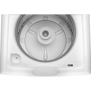 GE 27 in. 4.3 cu. ft. Top Load Washer with Stainless Steel Basket, 5-yr Limited Warranty & True Dual-Action Agitator - White, , hires