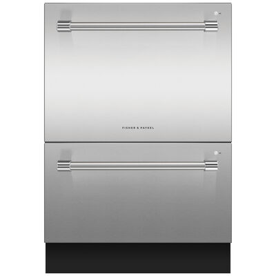 Fisher Paykel Pro Series 9 24 in. Top Control Dishwasher Drawer with 44 dBA Sound Level, 14 Place Settings & Sanitize Cycle - Stainless Steel | DD24DV2T9N