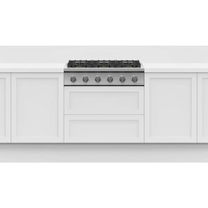 Fisher & Paykel Series 9 36 in. 6-Burner LP Gas Rangetop with Simmer Burner & Power Burner - Stainless Steel, , hires