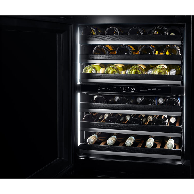 JennAir 24 in. Undercounter Wine Cooler with Wood Racks, Dual Temperature Zones & 45 Bottle Capacity - Custom Panel Ready, , hires