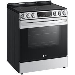 LG 30 in. 6.3 cu. ft. Smart Air Fry True European Convection Slide-In Electric Range with Radiant Burners - PrintProof Stainless Steel, , hires