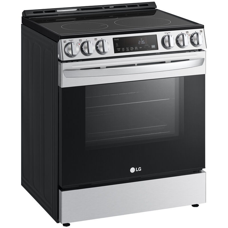 LG 30 in. 6.3 cu. ft. Smart Air Fry True European Convection Slide-In Electric Range with Radiant Burners - PrintProof Stainless Steel, , hires