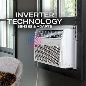 GE Profile 10,100 BTU Smart Energy Star Window Air Conditioner with Inverter, 4 Fan Speeds & Remote Control - White, , hires