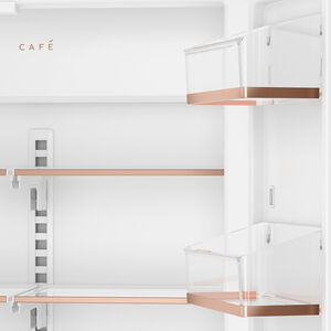 GE Cafe 36in. 20.1 cu. ft. Integrated 4-Door French-Door Refrigerator- Stainless Steel, , hires