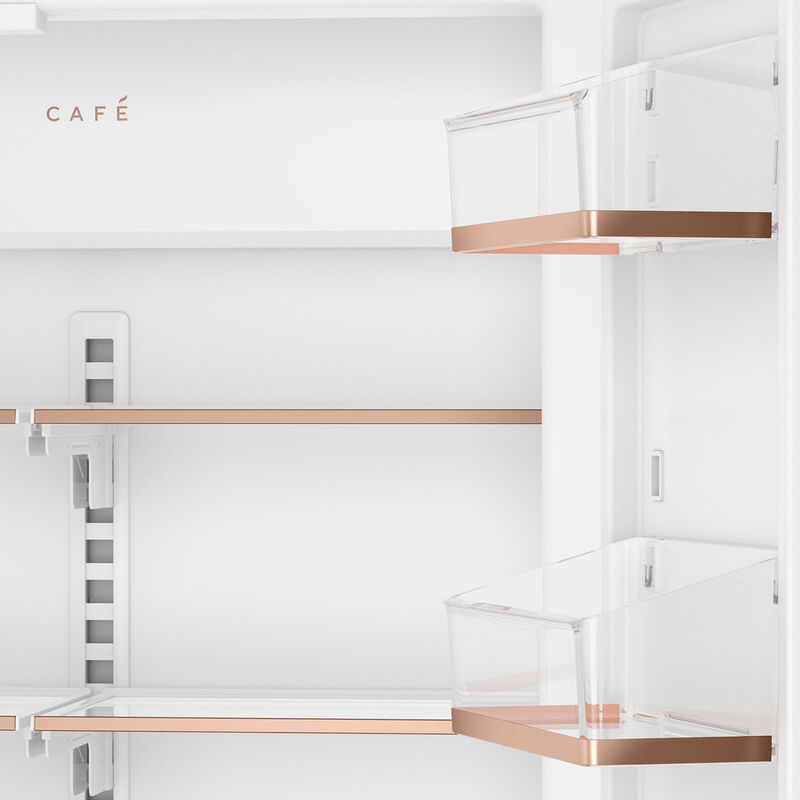 GE Cafe 36in. 20.1 cu. ft. Integrated 4-Door French-Door Refrigerator- Stainless Steel, , hires